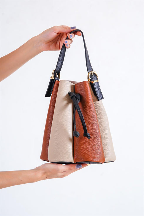Odate brown, braon ženska torbica, braon torbica u obliku vreće