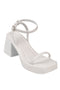 Kori white, bele zenske sandale sa uskom trakom, potpetica 8.5cm