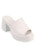 Bari white, bele sandale sa platrofmom, platforma 8 cm