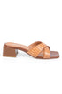 Taya brown, braon zenske sandale sa ukrstenim remenom, potpetica 4.5cm