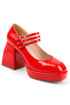 Tanya red, crvene lakovane cipele sa platformom, ženske lakovane cipele 9.5 cm