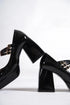 Tanya black, crne lakovane cipele sa platformom, ženske lakovane cipele 9.5 cm