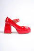 Tanya red, crvene lakovane cipele sa platformom, ženske lakovane cipele 9.5 cm