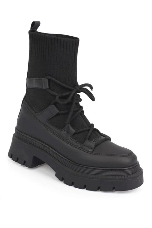 Socks boots black, crne čizme, ženske čizme