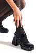 Boom black, crne lakovane cipele sa platformom, ženske lakovane cipele 9.5 cm