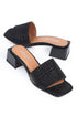 Lola black, crne zenske sandale sa niskom potpeticom, potpetica 4.5cm