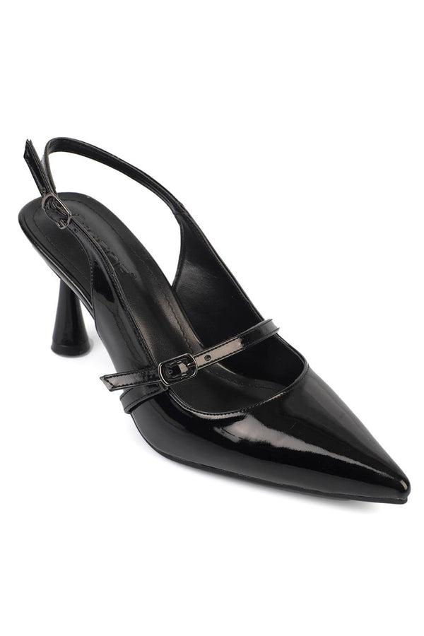 Charlie patent black, lakovane crne zenske cipele sa srednjom stiklom, stikle 8cm