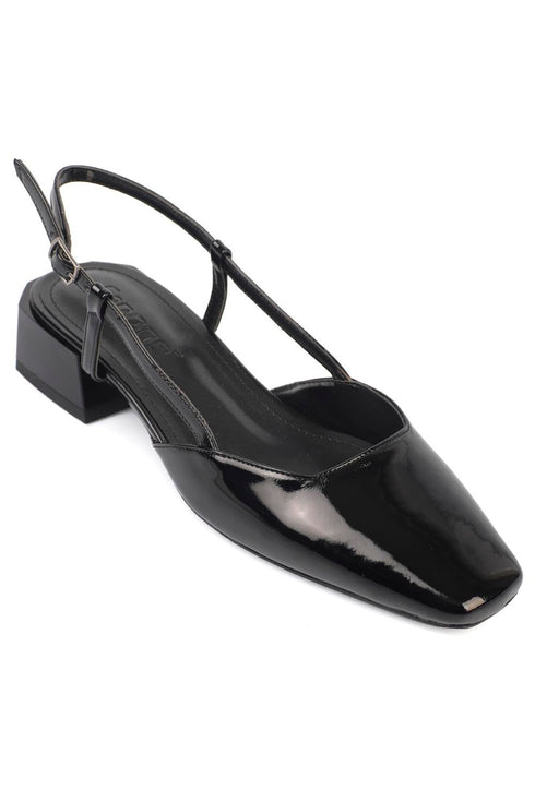 Liliana patent black, lakovane crne zenske cipele sa niskom stiklom, potpetica 3,5cm