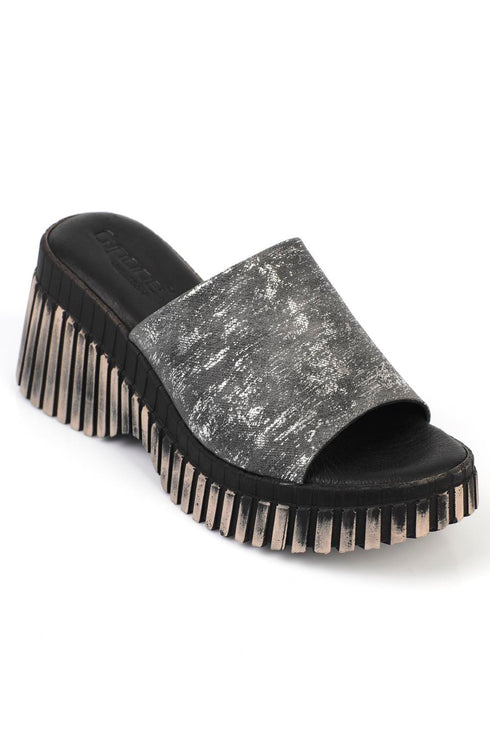 Ava black, crne zenske sandale sa platformom, platforma 7,5 cm