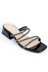 Hana black, crne zenske sandale sa kristalima, potpetica 4cm