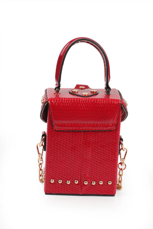 Rome red, crvena ženska torbica, crvena lakovana tašna