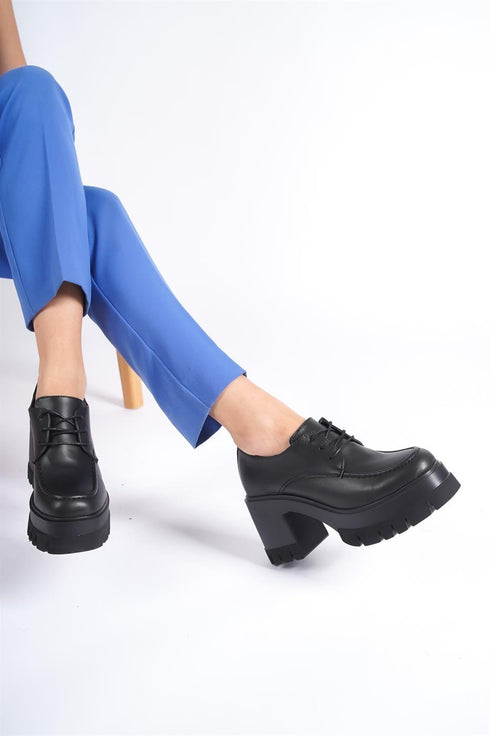Skye lacquered black, lakovane crne zenske cipele, potpetica 9cm