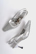 Jane silver, sive elegantne ženkse sandale sa cirkonima, štikle 8 cm