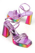Ankle multicolored, šarene ženske sandale sa platofmom, potpetica 11 cm