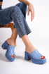 Bari blue, plave sandale sa platrofmom, platforma 8 cm