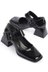 Kaia black, crne ženske cipele sa niskom potpeticom, 6 cm