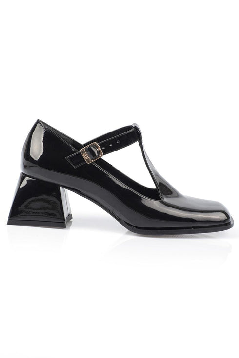 Hope black, crne ženske cipele sa niskom potpeticom, 6 cm