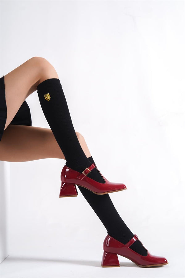 Hope red, crvene ženske cipele sa niskom potpeticom, 6 cm