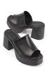Bari black, crne sandale sa platrofmom, platforma 8 cm