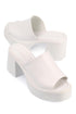 Bari white, bele sandale sa platrofmom, platforma 8 cm