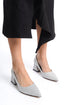 Ella silver, srebrne ženske cipele sa srednjom potpeticom, štikle 6 cm