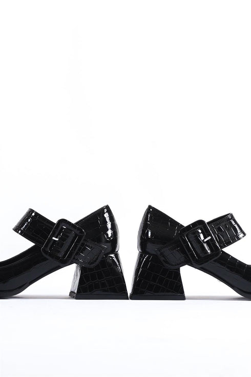 Kaia glam black, crne ženske cipele sa niskom potpeticom, 6 cm