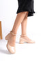 Mae nude, bež ženske cipele sa niskom štiklom, štikla 5 cm