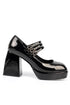 Tanya black, crne lakovane cipele sa platformom, ženske lakovane cipele 9.5 cm