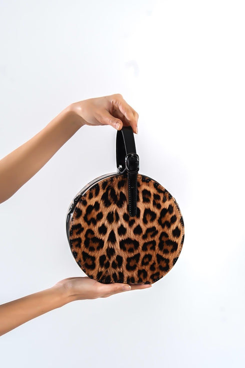 Oslo leopard, okrugla torbica, leopard ženska torbica