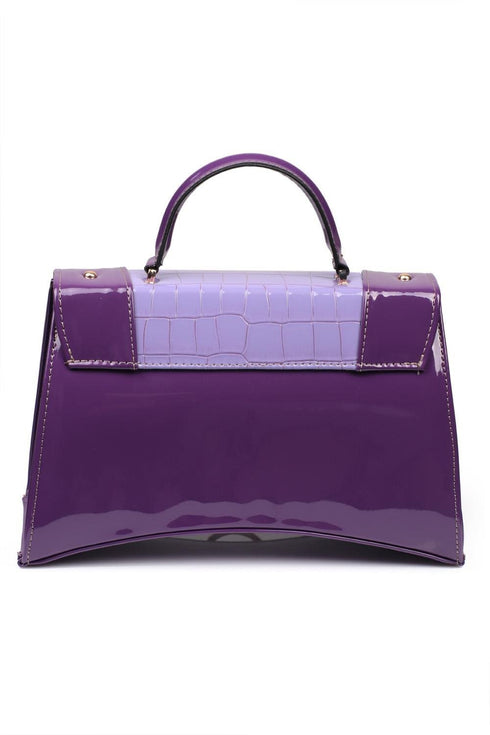 Solo crocodile lilac, ljubicasta zenska torba sa ruckom