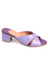 Mina crocodile purple, ljubicaste zenske sandale sa ukrstenim remenom, potpetica 5.5cm