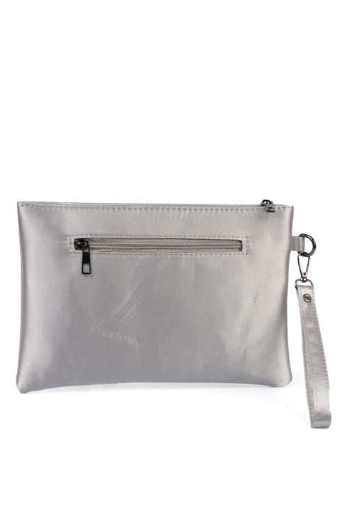 Paris silver matt, srebrna mat zenska pismo torbica sa sitnim kockicama