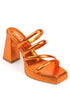 Zoe orange, narandžaste sandale sa platformom, potpetica 10 cm