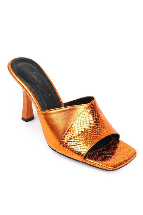 Macy orange, narandzaste zenske sandale sa srednjom stiklom, potpetica 9cm
