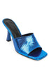 Macy blue, plave zenske sandale sa srednjom stiklom, potpetica 9cm