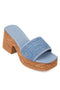 Cork blue, plave zenske sandale sa platformom, potpetica 8.5cm
