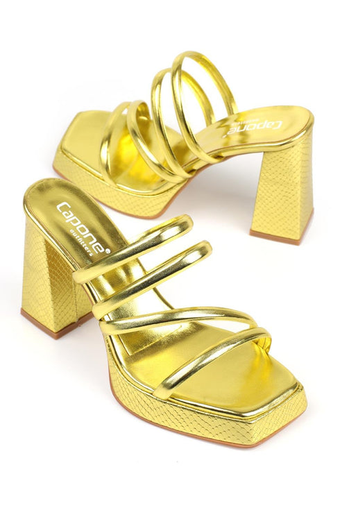 Zoe lemon, žute sandale sa platformom, potpetica 10 cm