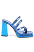 Zoe blue, plave sandale sa platformom, potpetica 10 cm