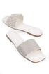Noa white, bele zenske ravne sandale, potpetica 2cm