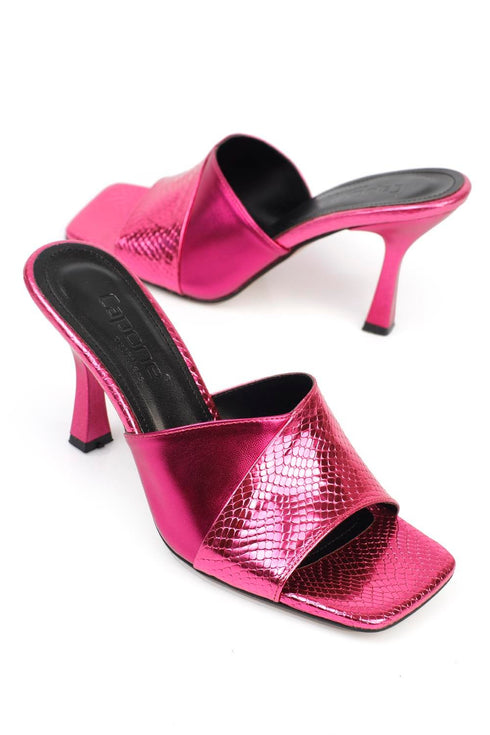 Macy pink, pink zenske sandale sa srednjom stiklom, potpetica 9cm