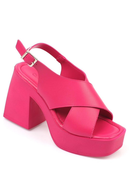 Desi fuchsia, pink sandale sa platformom, platforma 10.5 cm