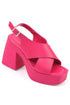 Desi fuchsia, pink sandale sa platformom, platforma 10.5 cm