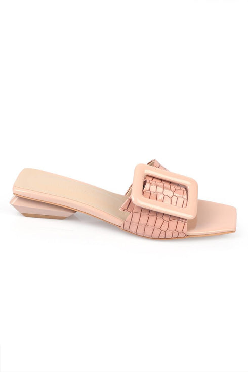 Shay pink, roze zenske sandale sa kopcom, potpetica 3cm