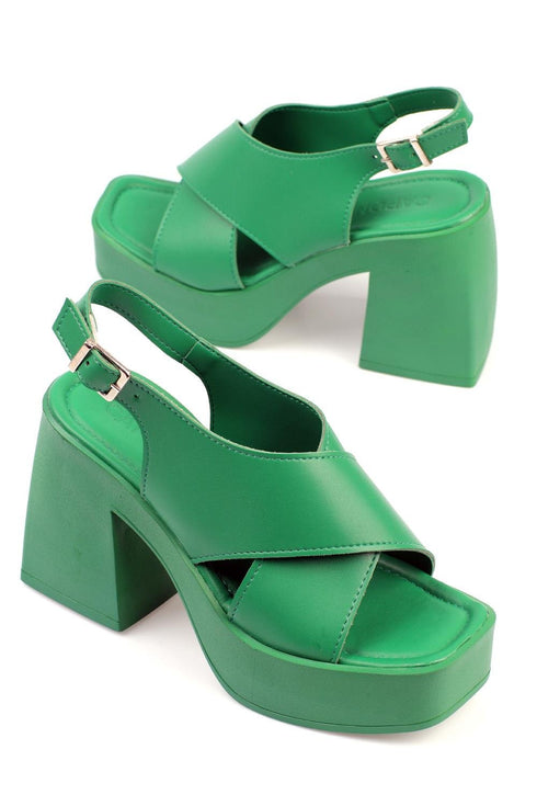 Desi green, zelene sandale sa platformom, platforma 10.5 cm