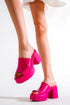Bari fuchsia, pink sandale sa platrofmom, platforma 8 cm