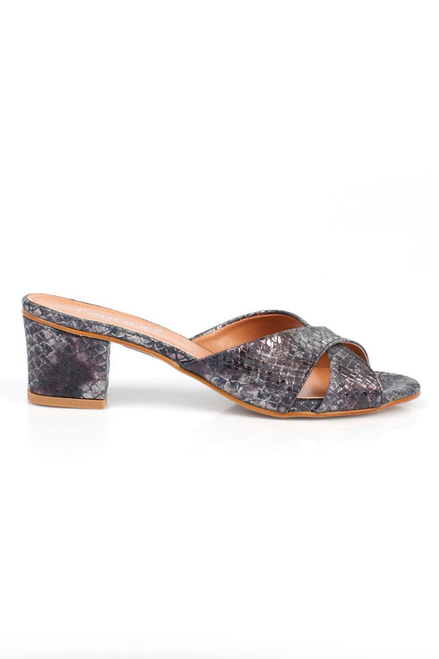 Mina snake grey, sive zenske sandale sa srednjom potpeticom, potpetica 5.5cm
