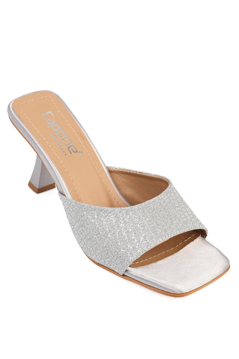 Lina silver, srebrne zenske sandale sa dijamantima sa srednjom stiklom, potpetica 7cm