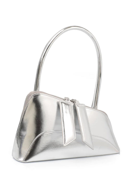 Asia shoulder bag silver, elegantna srebrna torbica preko ramena