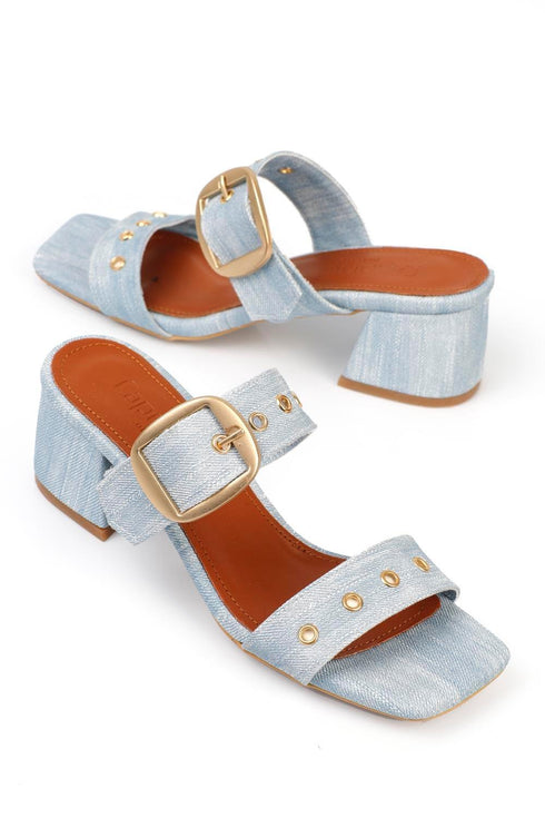 Leah light blue, svetlo plave zenske sandale, potpetica 6cm