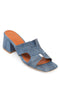 Ivy dark blue, tamno plave zenske sandale, potpetica 6cm